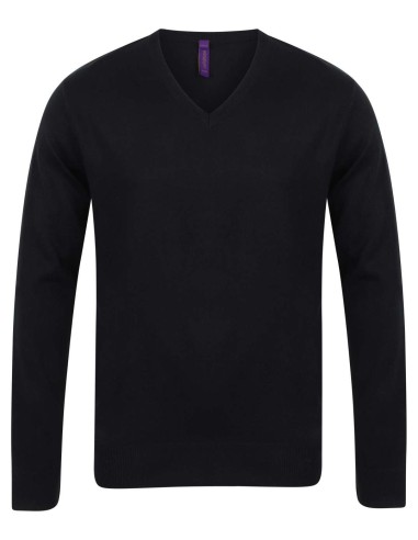 HEN-H720-Mens Lightweight V-Neck Jumper